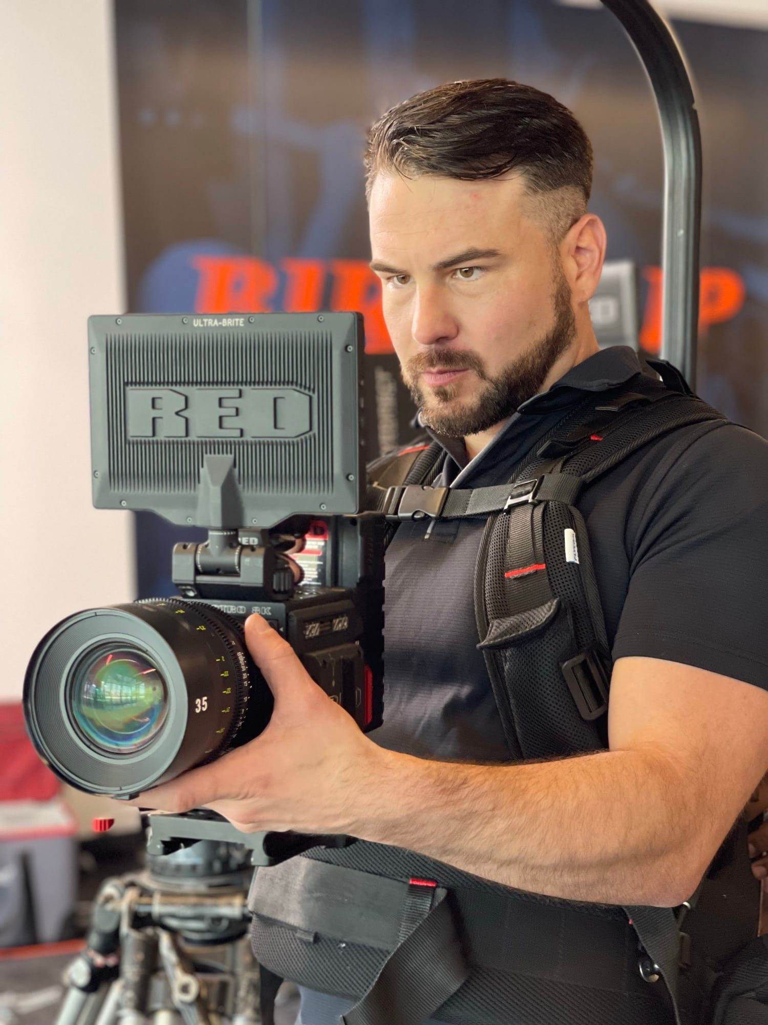 Bailey Eubanks with RED cinema camera