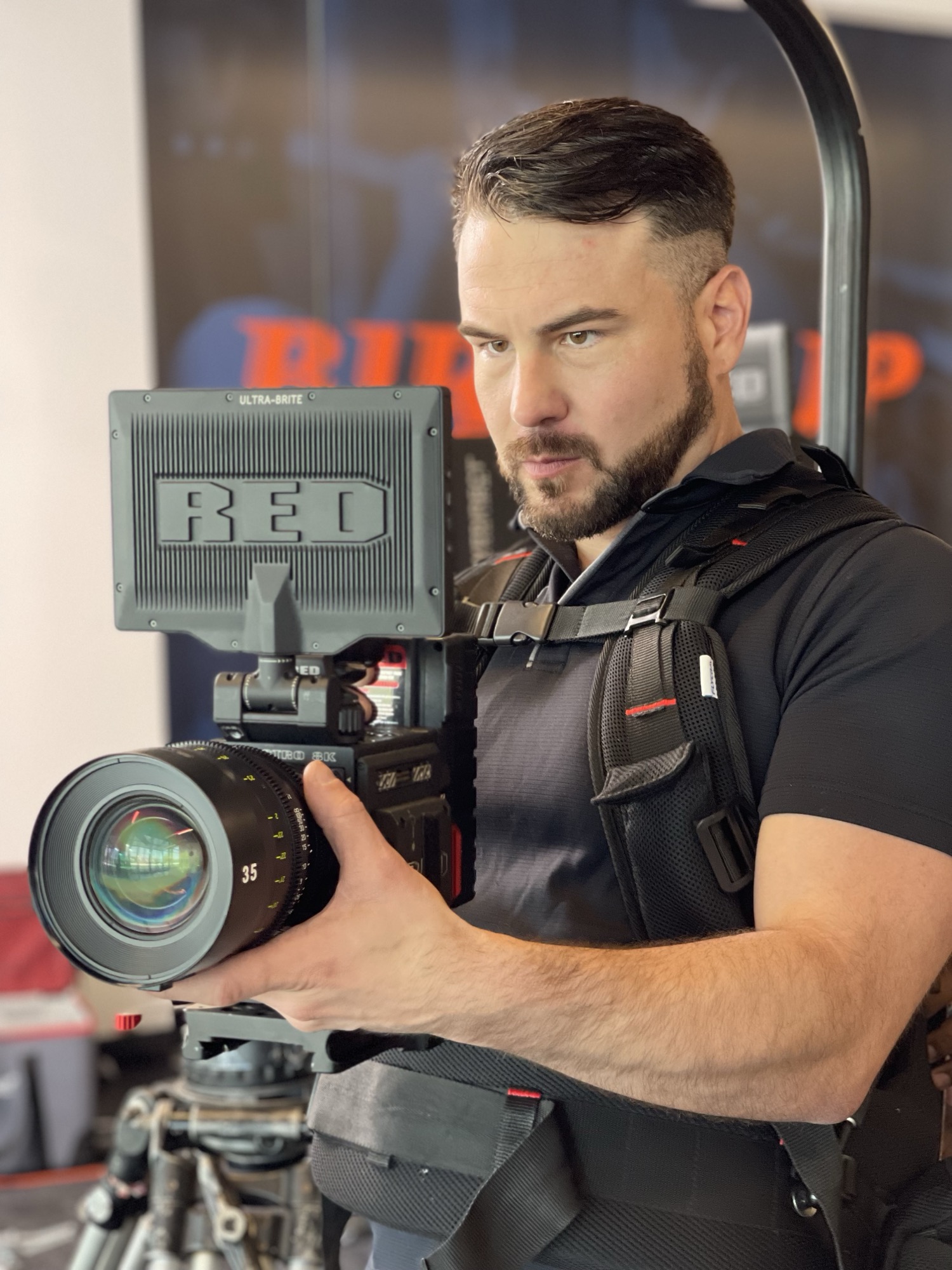 Bailey Eubanks with RED cinema camera